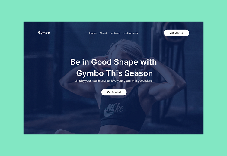 Hero Section for Gymbo by Arikawe Solomon on Dribbble