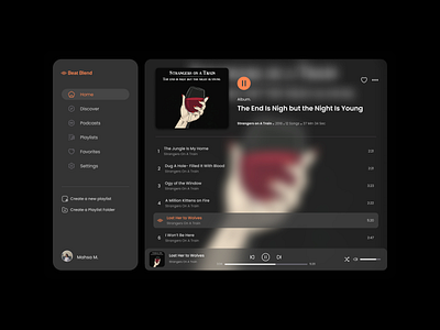 Beat Blend dailyui009 music app music streamer ui design ux design