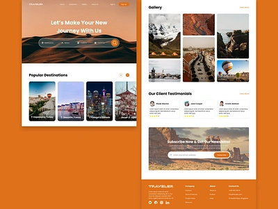 Travel Home Page figma home page landing page travel ui design uiux designer