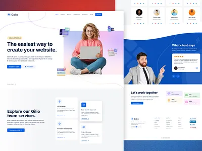 IT Agency Landing Page Design figma landing page design ui ui design uiux design user interface design website design
