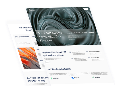 Acuman - Financial Service acounting bussines clean clear figma finance homepage landingpage minimal simple ui ux webdesign