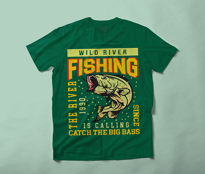 fishing t-shirt design. 3d animation branding design. graphic design logo motion graphics ui