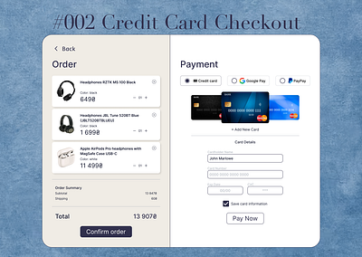 UI challenge #003 -Credit Card Checkout days challenge payment ui ux