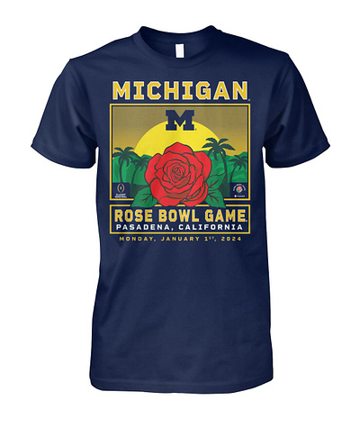 Michigan Football 2024 Rose Bowl Game Shirt michigan football 2024 michigan vs alabama shirt rose bowl game 2024 shirt