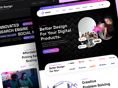 Lakutic - Web Design Agency Landing Page creative page css design product html java script landing page landing page design landing page inspiration minimalist modern page ui ux web design web design agency website website creative website inspiration website page wordpress