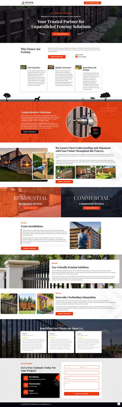 Result-driven Fencing Services Lead Generation Landing Page landing page lead generation template wordpress