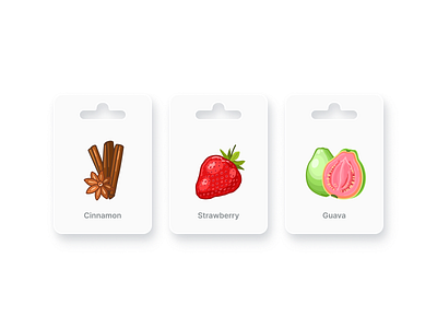 My favorite icon style cartoon cinnamon design figma fruits guava icon iconography icons illustration sketch strawberry ui vector