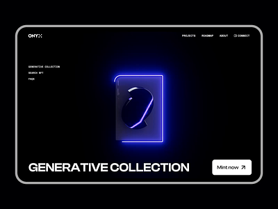 NFT Collection Mint Site 3d blockchain branding clean crypto daily render design futuristic minimal mint site nft nft collection ui ux visual design web 3 web design web3 web3 website website