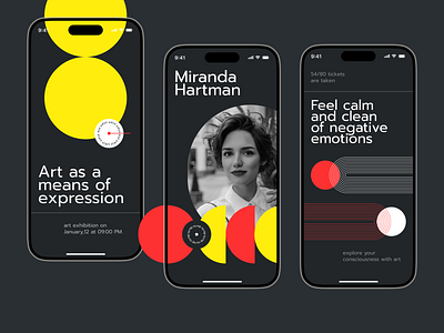Art exhabition - concept design app design mobileapp ui ux