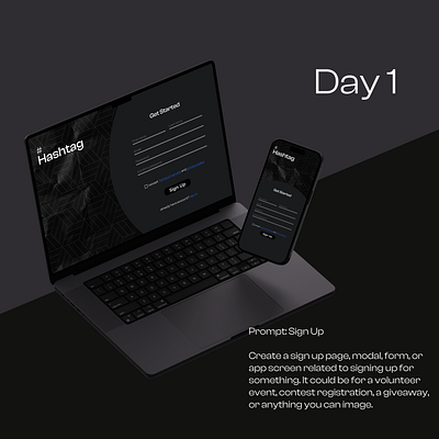 Daily UI #001 | Signup page 100daychallenge challenge daily graphic design signup ui