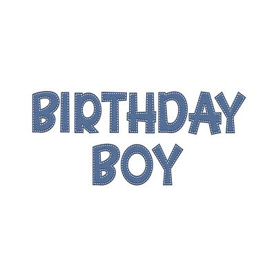 BirthdayBoy Faux Jean Word Graphic graphic design