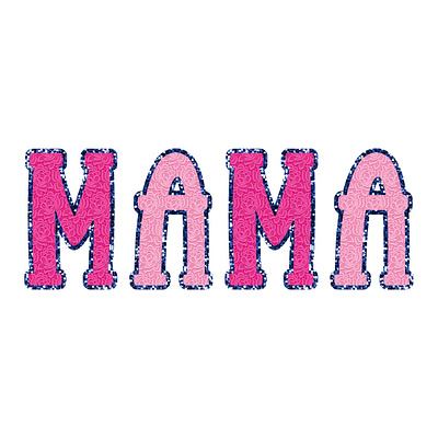 MAMA Faux Lace Word Graphic graphic design