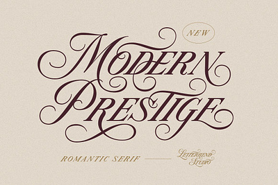 Modern Prestige - Romantic Serif copperplate copperplate font cursive font fashion font luxury font romantic font script font serif font stylish font swash font swirly font wedding font
