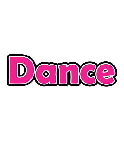 Dance Word Art graphic design