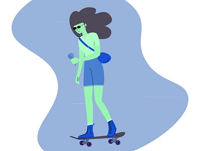 Skater Girl animation illustration