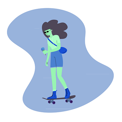 Skater Girl animation illustration
