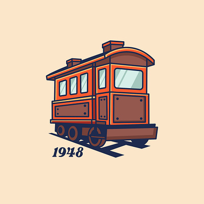 Vintage Caboose animal branding caboose character cute design illustration logo mascot retro station train ui unused vintage