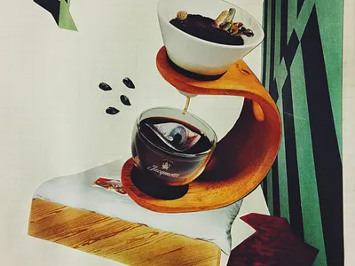 Collage Art - Morning Break collage graphic design