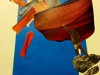 Collage Art - Collapsing collage graphic design