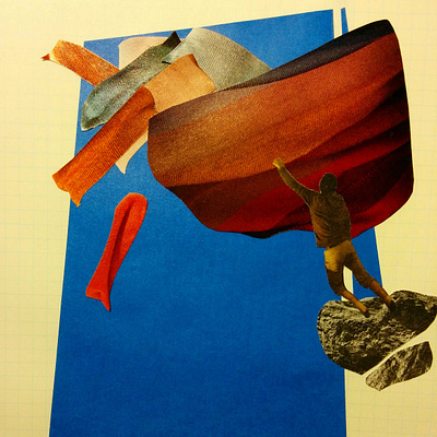 Collage Art - Collapsing collage graphic design