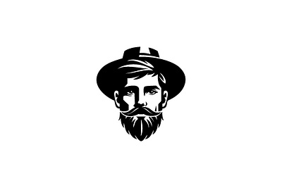 Gentleman Portrait Logo branding graphic design logo