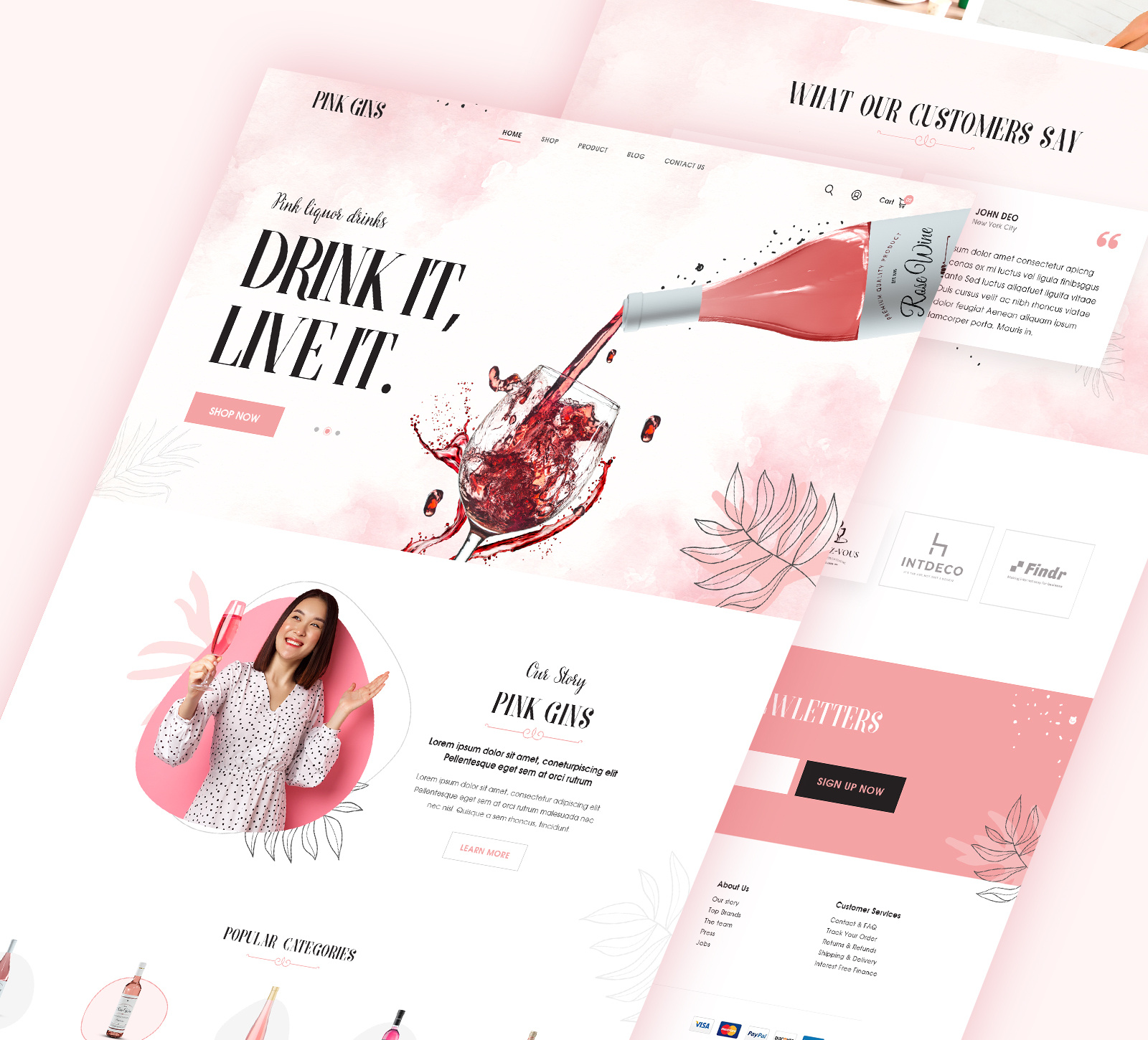 Drinks Web Design