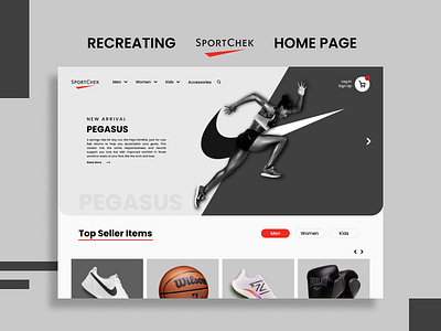 Sport Chek Home Page branding graphic design logo ui