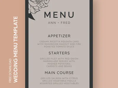 Vintage Wedding Menu Free Google Docs Template card cuisine docs flower flowers food free google docs templates free template google docs google google docs google docs menu template marriage menu restaurant template templates vintage vintage menu wedding