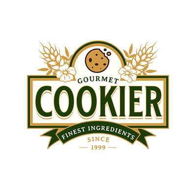 Gourmet Cookier Label Branding Idea graphic design