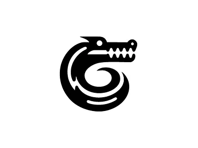 Coiled Crocodile Logo branding graphic design logo