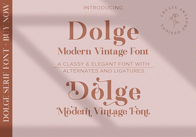 Dolge Modern Vintage Font cute display font dolge modern vintage font font modern pretty sans serif