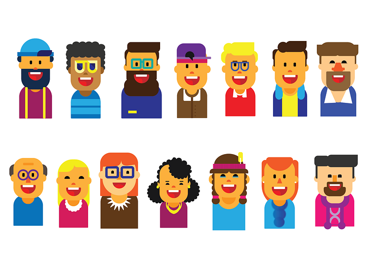 Flat Avatars by Ankita Rana on Dribbble