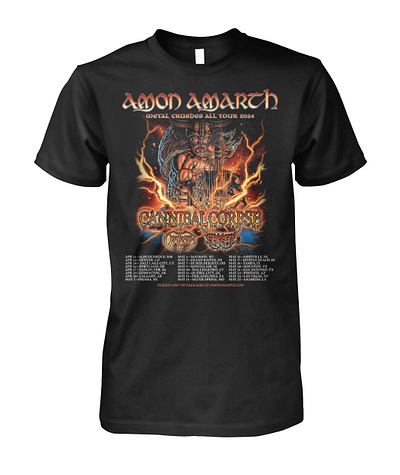 Amon Amarth Metal Crushes All Tour 2024 Shirt amon amarth hoodie long sleeve shirt sweatshirt