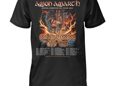 Amon Amarth Metal Crushes All Tour 2024 Shirt amon amarth hoodie long sleeve shirt sweatshirt