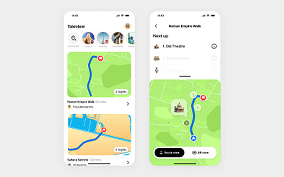 Taleview Mobile App app design ios maps mobile ui