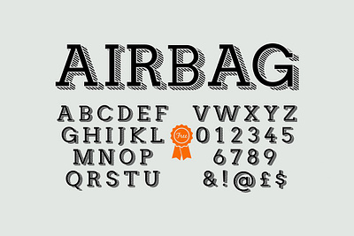 Slab Serif font Airbag Hipster display font hipster slab serif font