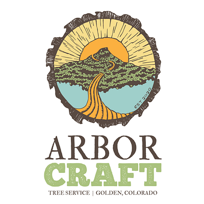 ArborCraft Tree Service adobeillustrator arborcraft arborist art artist brand brand design branding design golden colorado illustration logo mountain tree tree service ui