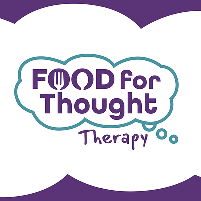 Food For Thought Therapy adobeillustrator art artist brand brand design branding design feeding therapy food for thought food4thought illustration logo thought bubble ui