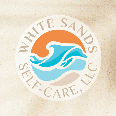 White Sands Self-Care adobeillustrator art artist brand brand design branding design dolphin graphic design illustration logo mental health self care travel ui white sands