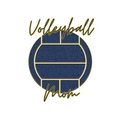 Volleyball Mom Faux Applique Graphic graphic design