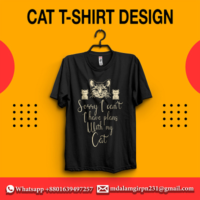 Cat T-shirt Design Vector Template cat cat design cat t shirt cat t shirt design design graphic design illustration