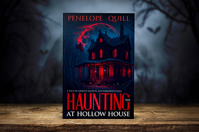 The Haunting at Hollow House book cover design book cover designer book cover for sale book design creative book cover creepy book cover design ebook epic bookcovers graphic design haunted house horror book cover ingramspark book kindle book cover mystery book cover paperback cover professional book cover scary book cover the haunting at hollow house thriller book cover