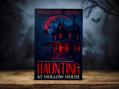 The Haunting at Hollow House book cover design book cover designer book cover for sale book design creative book cover creepy book cover design ebook epic bookcovers graphic design haunted house horror book cover ingramspark book kindle book cover mystery book cover paperback cover professional book cover scary book cover the haunting at hollow house thriller book cover