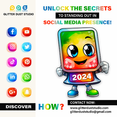 Unlock the secrets to standing out in social media presence 2024 adobe banner ad branding graphic design illustrator marketing motion graphics online photoshop socialmedia standoutonline