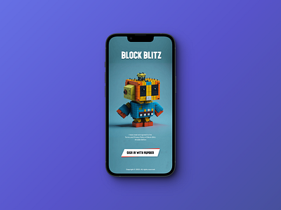 BLOCK BLITZ ai image animation branding game homepage homepage loading animation ui