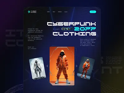 Futuristic clothing store concept design cyberpunk design graphic design ui uidesign ux uxdesign