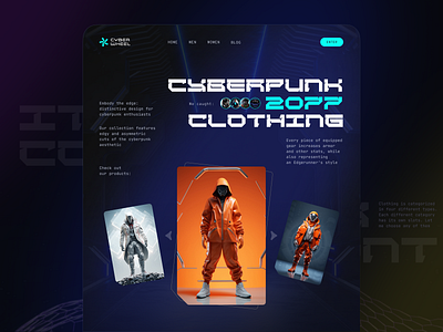Futuristic clothing store concept design cyberpunk design graphic design ui uidesign ux uxdesign