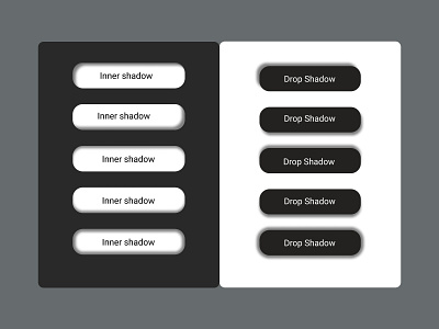 Shadow Buttons 3d bottons design mobile shadow typography ui
