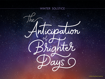 Winter Solstice social graphic design graphic design hand lettering social