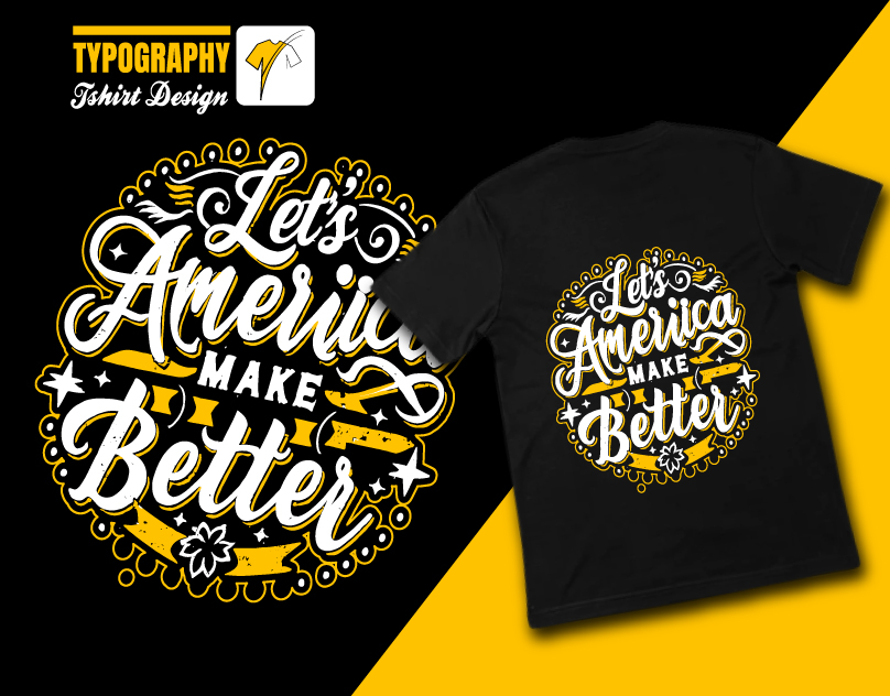 Custom Typography T Shirt designs themes templates and